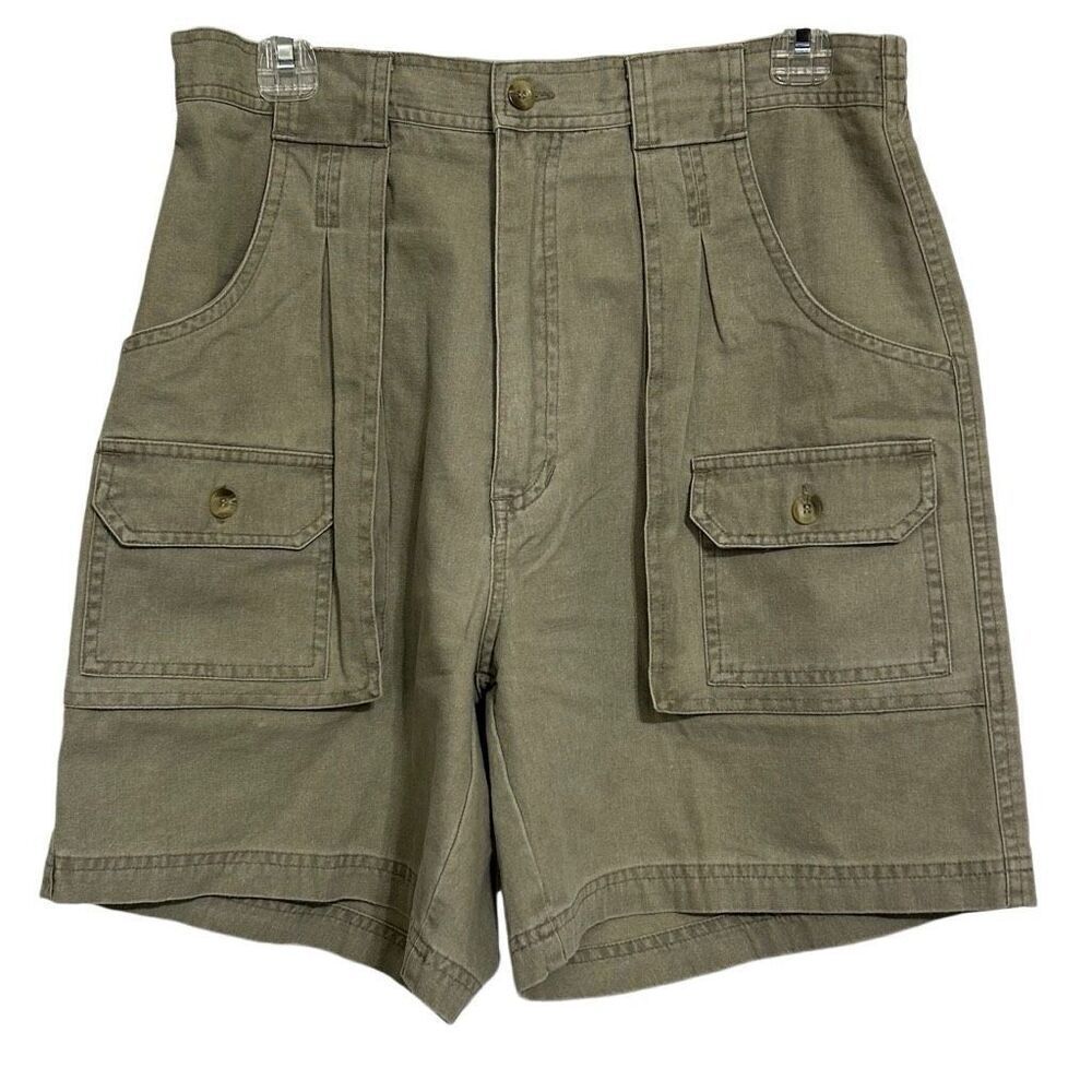 Penn Reels Khaki Cargo Shorts Men’s 34 Elastic Comfort Authentic Fishing Gear